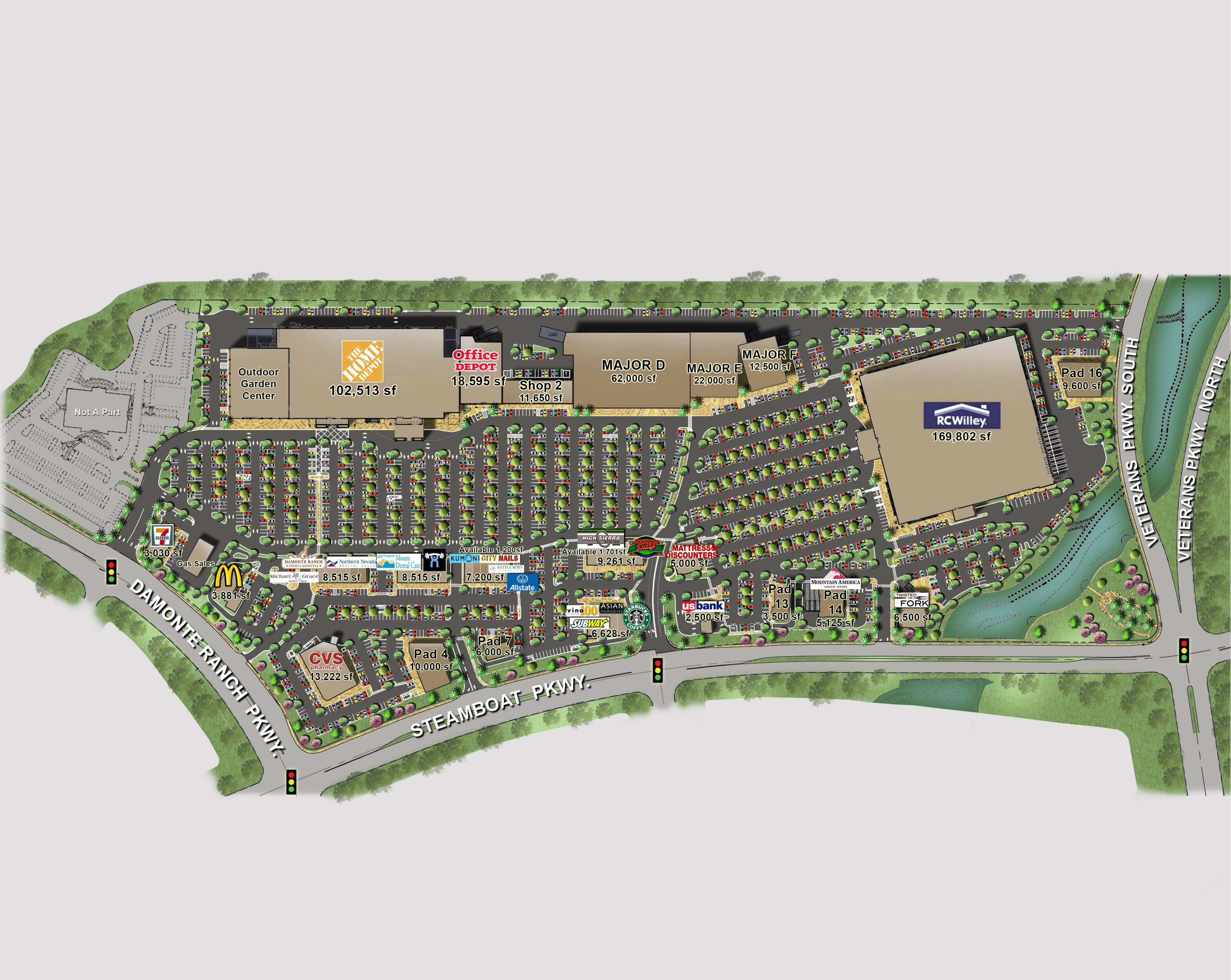 Reno NV Damonte Ranch Town Center Retail Space For Lease Lewis